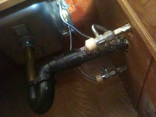 Plumbing in the wet bar cabinet