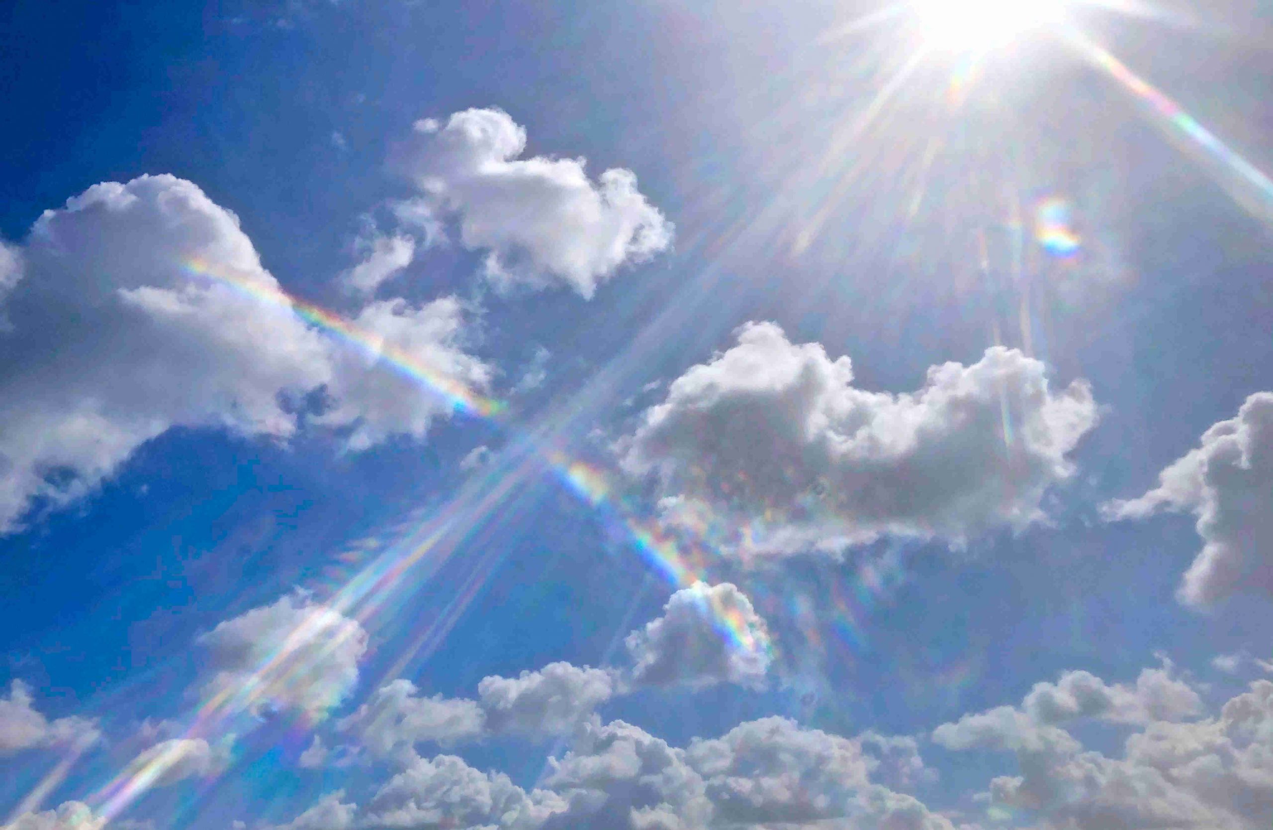 Sky with hidden rainbows